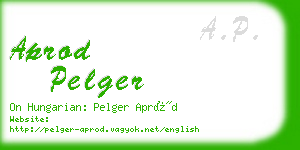 aprod pelger business card